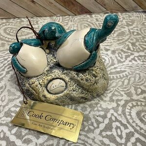 Vintage COOK Company‎ fine art sculpture Hatching Turtles